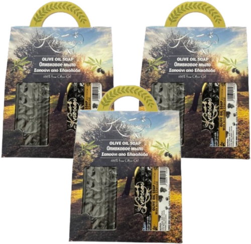 Knossos Dárková sada Olivové mýdlo s aktivním uhlím 100 g, 2 ks (3 sady) - Cosmetic Gift Set - Main image