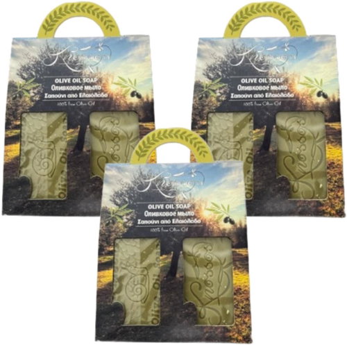 Knossos Dárková sada Olivové mýdlo s kozím mlékem a hlemýždím hlenem 100 g, 2 ks (3 sady) - Cosmetic Gift Set - Main image