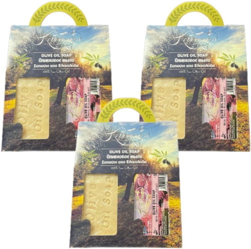 Knossos Dárková sada Olivové mýdlo bílé 100 g + s extraktem třešňového květu 100 g (3 sady) - Cosmetic Gift Set - Main image