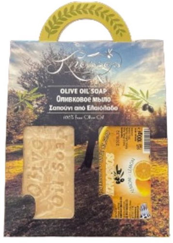 KNOSSOS Dárková sada Olivové mýdlo bílé 100 g + citron 100 g - Cosmetic Gift Set - Main image