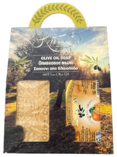 KNOSSOS Dárková sada Olivové mýdlo s vůní pomeranče 100 g, 2 ks - Cosmetic Gift Set - Main image