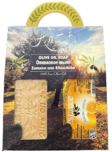 KNOSSOS Dárková sada Olivové mýdlo s vůní citronu 100 g, 2 ks - Cosmetic Gift Set - Main image