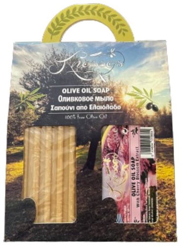 KNOSSOS Dárková sada Olivové mýdlo s extraktem třešňového květu 100 g, 2 ks - Cosmetic Gift Set - Main image