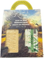 KNOSSOS Dárková sada Olivové mýdlo bílé 100 g + s eukalyptovým olejem 100 g - Cosmetic Gift Set