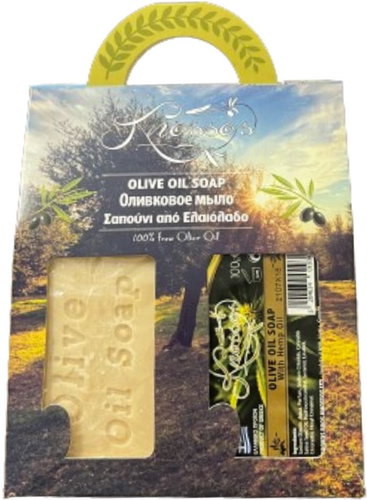 KNOSSOS Dárková sada Olivové mýdlo bílé 100 g + s konopným olejem 100 g - Cosmetic Gift Set - Main image