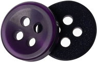 Bellatex Button 1 cm purple 4 holes 401308A set of 6 - Button