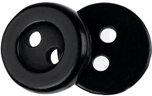 Bellatex 1 cm fekete, 2 lyuk 401237 6 darabos készlet