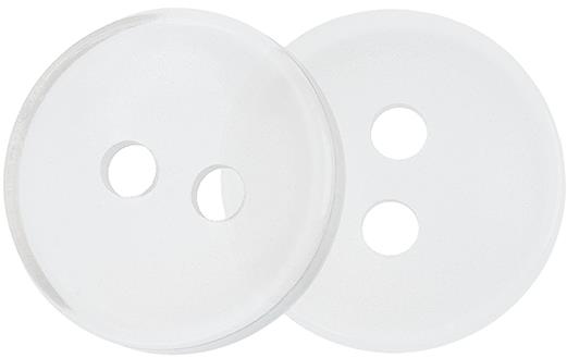 Bellatex 1,3 cm átlátszó 2 lyuk 356686, 6 darabos készlet