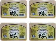 KNOSSOS Greek natural white olive soap 100 g 4 pcs - Bar Soap