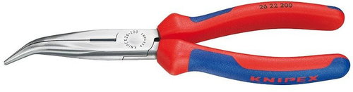 KNIPEX Mounting pliers, half-round, curved with blades, 200 mm 26 22 200 - Half-Round Pliers - Main image
