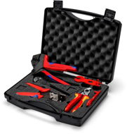 Pliers set KNIPEX Kufřík s nářadím pro fotovoltaiku pro solární konektory MC 4 (Multi-Contact) V01 - Sada kleští