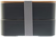 KOALA Double lunch box with bamboo lid dark grey 1600 ml - Lunch Box