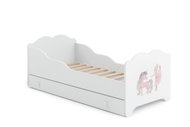Kobi Anna Children's bed with drawer, 140 × 70 cm, unicorn - Bed