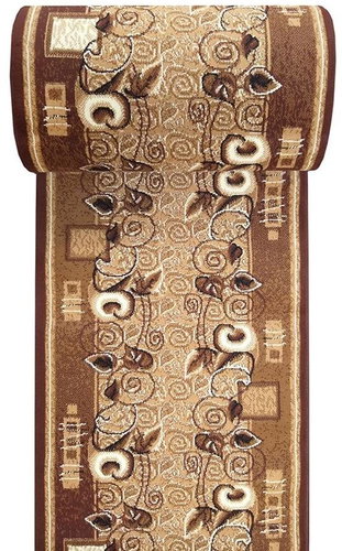 Běhoun koberec Alfa 11 hnědý v šíři 60 cm - Carpet - Main image