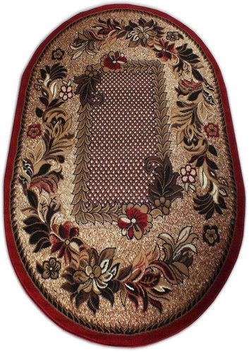 Kusový koberec Alfa červený 01 80 × 150 cm ovál - Koberec - Hlavní obrázek