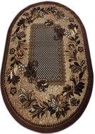 Kusový koberec Alfa hnědý 01 80 × 150 cm ovál - Koberec