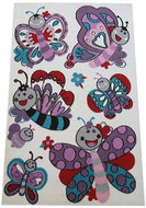 Dětský kusový koberec Motýlci na krémovém podkladu 120 × 170 cm - Koberec