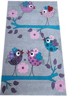 Dětský kusový koberec Ptáčci na šedém podkladu 200 × 290 cm - Koberec