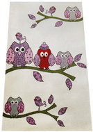 Dětský kusový koberec Sovičky na krémovém podkladu 120 × 170 cm - Koberec