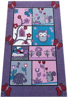 Dětský kusový koberec Zvířátka na fialovém podkladu 120 × 170 cm - Koberec