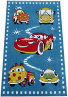 Dětský kusový koberec Auta na modré 120 × 170 - Koberec