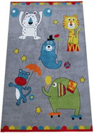 Dětský kusový koberec Cirkus na šedé 200 × 290 - Koberec