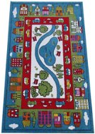 Dětský kusový koberec Město modré 400 × 500 - Koberec