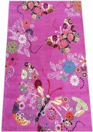 Dětský kusový koberec Motýl růžový 200 × 290 cm - Koberec