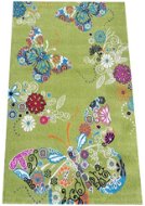 Dětský kusový koberec Motýl zelený 400 × 500 cm - Koberec