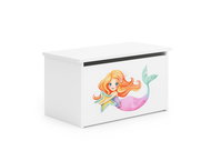 Kobi Daria toy chest 42 × 40 × 73 cm, white, Mermaid - Chest