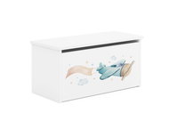 Kobi Daria toy chest 42 × 40 × 73 cm, white, Airplane - Chest