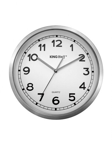 Ocelové nástěnné hodiny 30 cm Plynoucí mechanismus Kinghoff Kh-5025 - Wall Clock - Main image