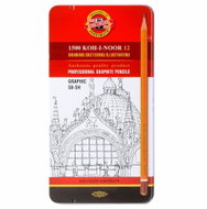 KOH-I-NOOR 1502/12 - GRAPHIC graphite pencil set, 5B-5H - 12 pcs - Pencil