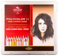 Koh-i-noor Polycolor 3824/24 Umělecké pastelky portrét v plechovém pouzdře 24 ks