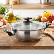 KOLIMAX COMFORT pan 26 cm with handles, with glass lid, high - Pan