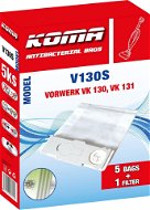 KOMA V130S - Vacuum Cleaner Bags for Vorwerk V 130, Textile, 5 pcs - Vacuum Cleaner Bags
