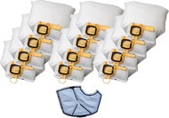 KOMA Set of Sccessories for VORWERK VK 140 Kobold, 12 pcs of Bags, 1 pc of Motor Filter - Vacuum Cleaner Bags