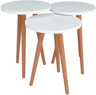 VerdeDesign Geres sada konferenčních stolků, bílá - Konferenční stolek