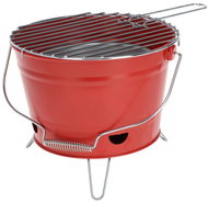 PROGARDEN Gril na dřevěné uhlí přenosný 27 cm červený - Gril