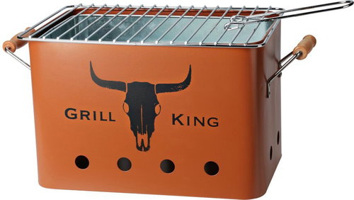 PROGARDEN Portable charcoal grill Grill King 43 × 20 cm brick - Grill - Main image