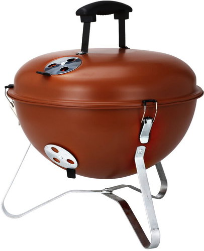 PROGARDEN Portable charcoal grill with lid 37 cm brick - Grill - Main image