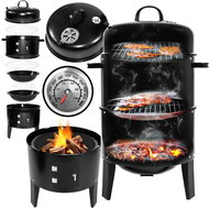 PROGARDEN Gril zahradní s udírnou 40 × 78 cm černá - Gril