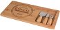 Koopman Bamboo Cheese Cutting Board Set 4 pieces. (Cutting Board 38x18,5x1,5cm, 2x Knife, 1x Fork) - Chopping Board