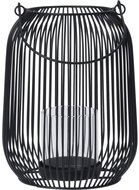 Koopmann Drátěná kovová lampa s uchem, 15 × 21 cm, černá - Lucerna