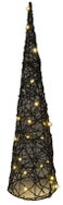 Koopman LED kovový kužel s časovačem 16 × 60 cm, černý - Christmas Lights