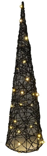 Koopman LED kovový kužel s časovačem 16 × 60 cm, černý - Christmas Lights - Main image