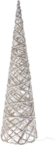 Koopman LED Metal and Paper Cone with Timer 16 × 60cm, Grey - Christmas Lights - Main image