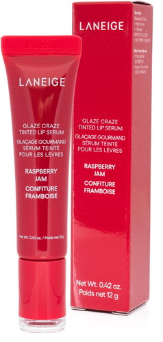 LANEIGE Glaze Craze Tinted Lip Serum Raspberry Jam 12 g - Lip Balm - Main image