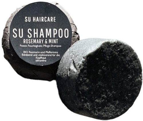 SU HAIRCARE Bio tuhý šampón na vlasy s rozmarýnem a mátou 60 g - Shampoo - Main image
