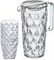 Koziol Gläserset 250 ml 4 Stück mit Krug 1,6 l kristallklar - Glas
